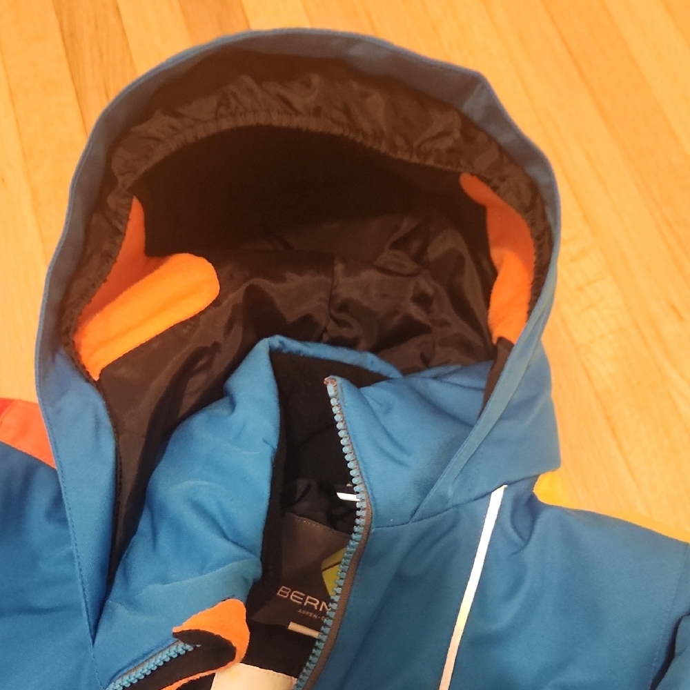 Obermeyer Kids Blue and Red Puffer Jacket - Picture 5 of 7